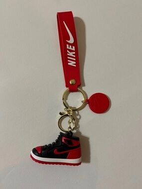 Nike Red & Black Keychain